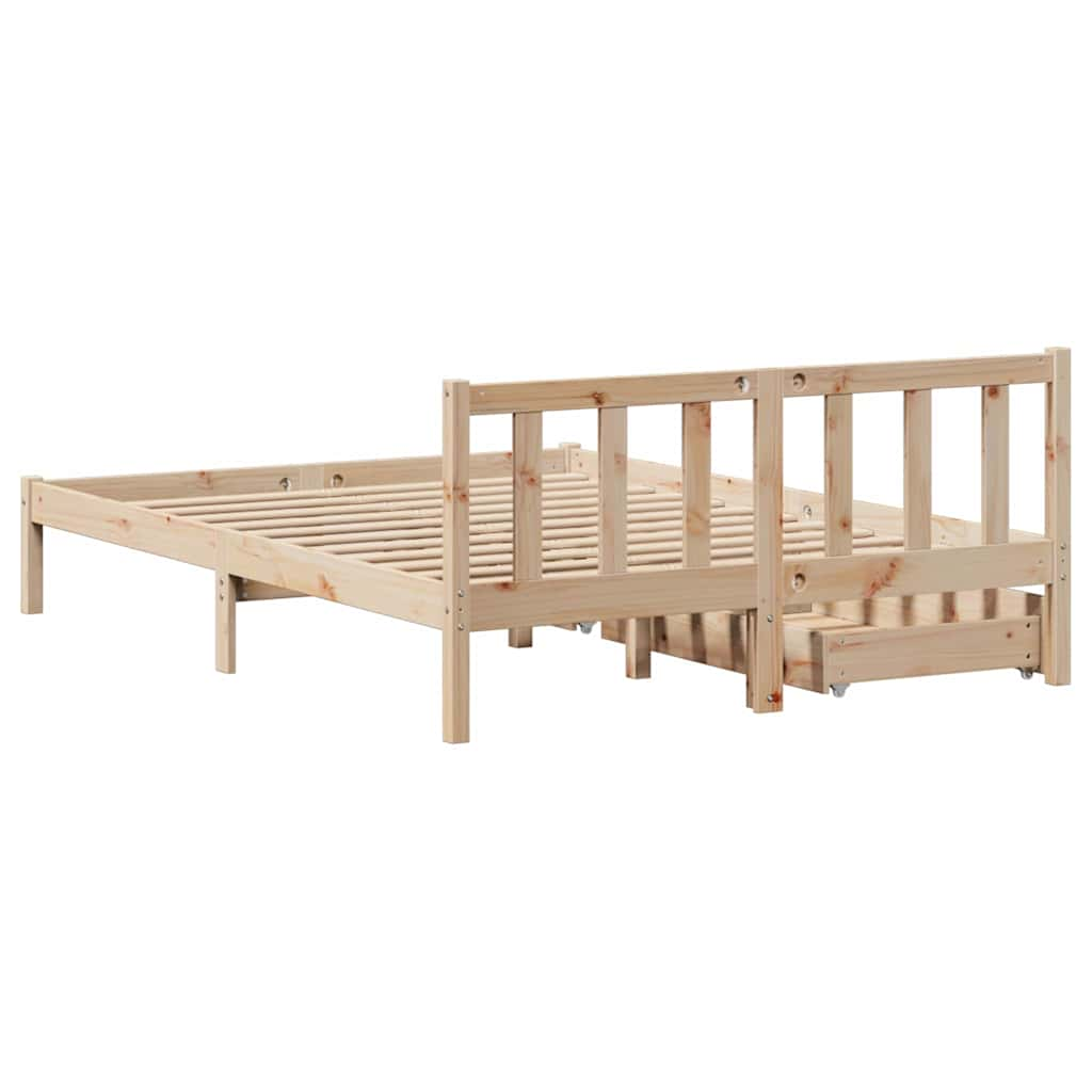 Letto senza Materasso 120x190 cm in Legno Massello di Pino 3301463