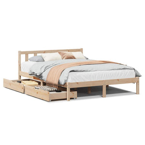 Letto senza Materasso 135x190 cm in Legno Massello di Pino 3301465