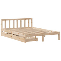 Letto senza Materasso 135x190 cm in Legno Massello di Pino 3301465