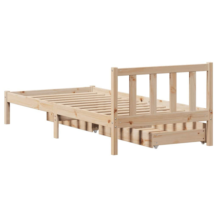 Letto senza Materasso 90x200 cm in Legno Massello di Pino 3301469