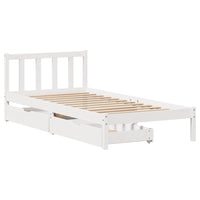 Letto senza Materasso Bianco 90x200 cm Legno Massello di Pino 3301470