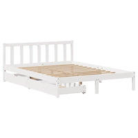 Letto senza Materasso Bianco 150x200 cm Legno Massello di Pino 3301478