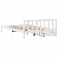 Letto senza Materasso Bianco 150x200 cm Legno Massello di Pino 3301478