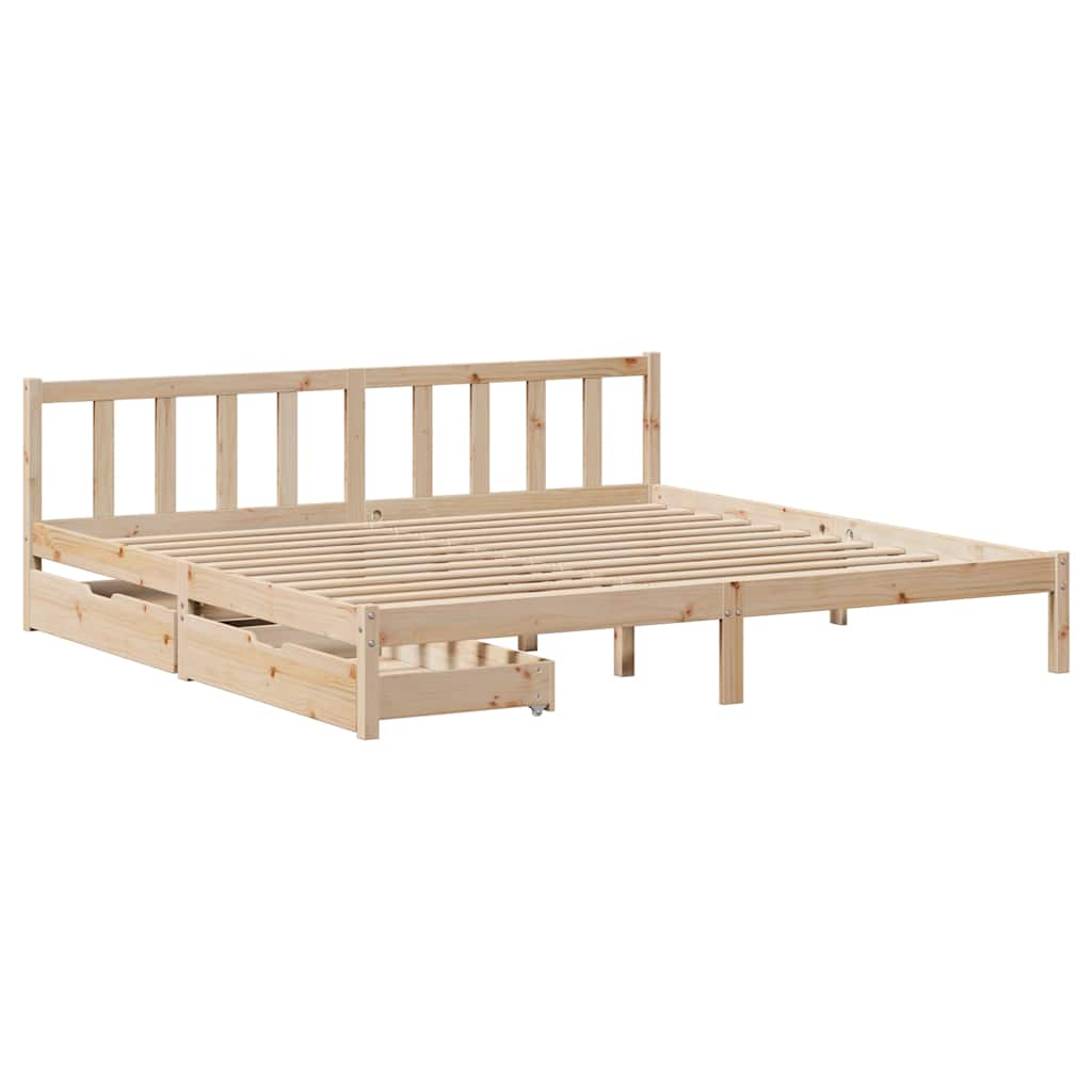 Letto senza Materasso 180x200 cm in Legno Massello di Pino 3301481