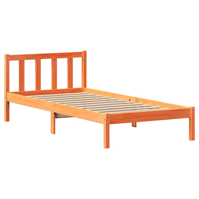 Letto senza Materasso Marrone Cera 100x200 cm in Legno di Pino 3301491