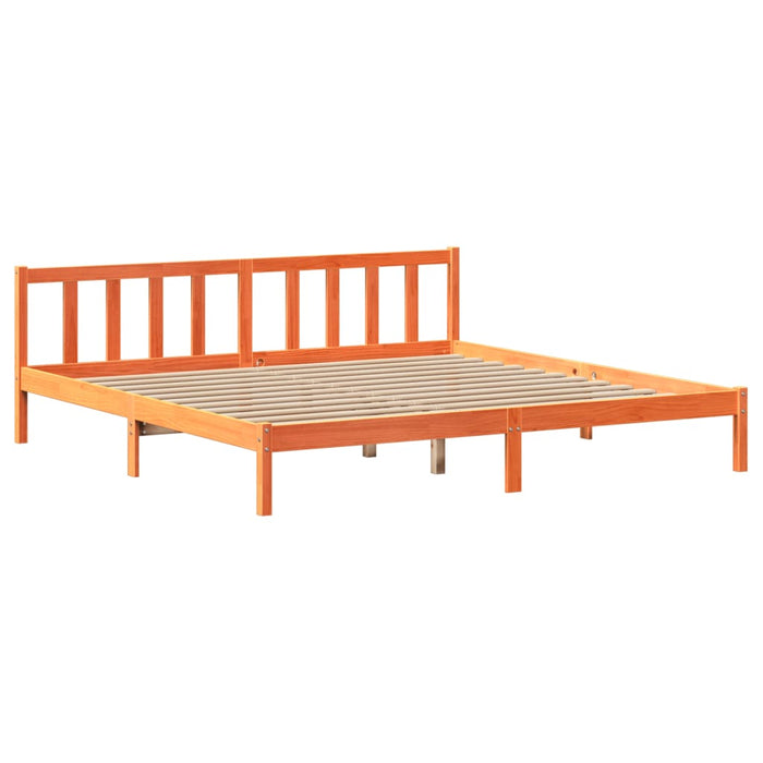 Letto senza Materasso Marrone Cera 180x200 cm in Legno di Pino 3301496