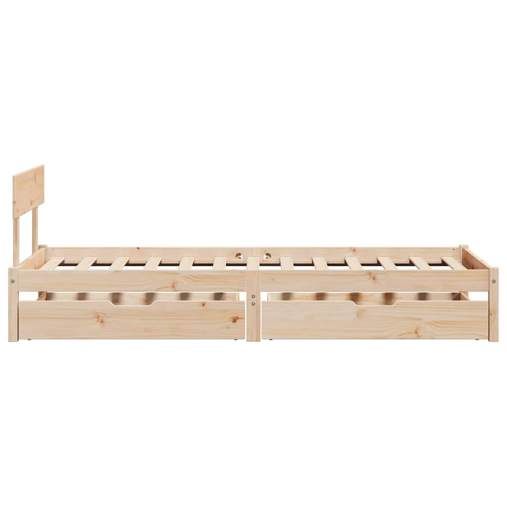 Letto senza Materasso 90x200 cm in Legno Massello di Pino 3301508