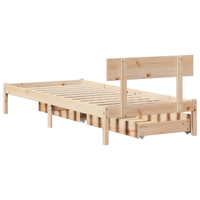 Letto senza Materasso 90x200 cm in Legno Massello di Pino 3301508