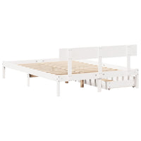 Letto senza Materasso Bianco 160x200 cm Legno Massello di Pino 3301519