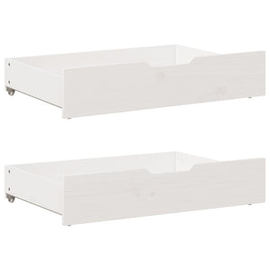 Letto senza Materasso Bianco 75x190 in Legno Massello di Pino 3301525