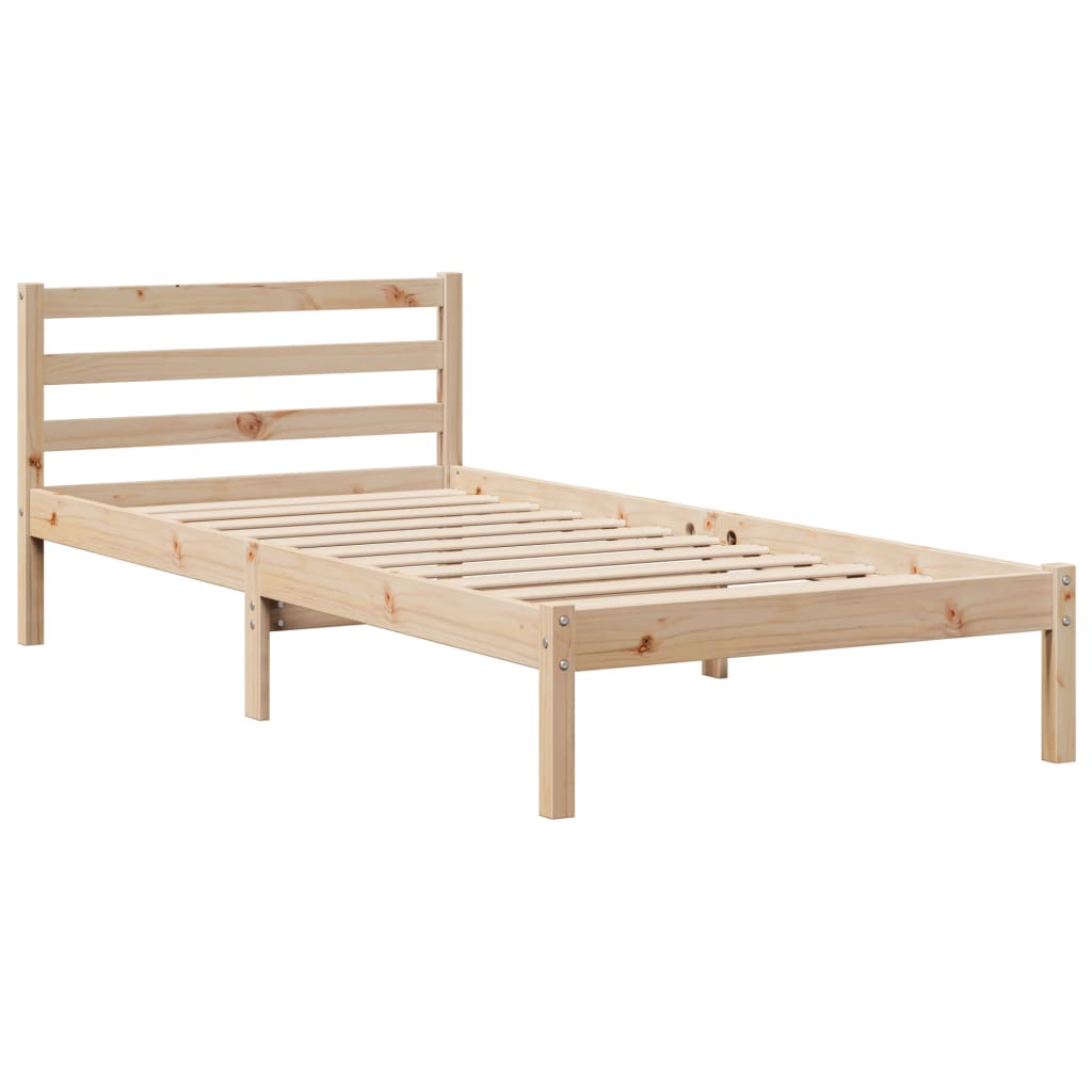 Letto senza Materasso 90x190 cm in Legno Massello di Pino 3301526