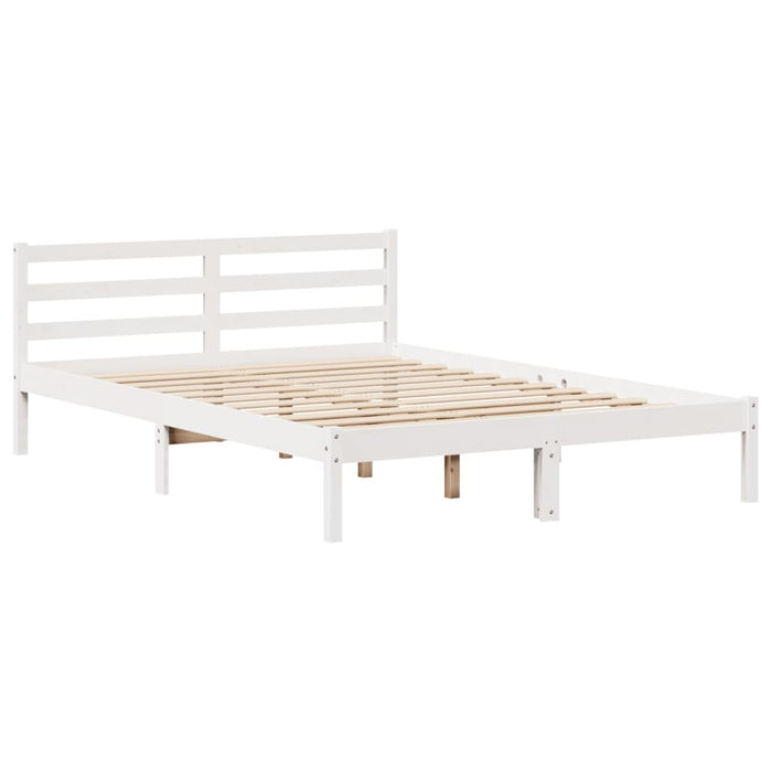 Letto senza Materasso Bianco 120x190 cm Legno Massello di Pino 3301529