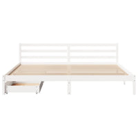 Letto senza Materasso Bianco 180x200 cm Legno Massello di Pino 3301547