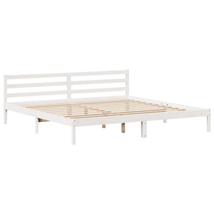 Letto senza Materasso Bianco 180x200 cm Legno Massello di Pino 3301547