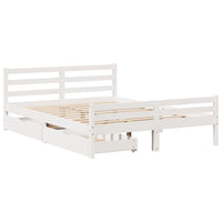 Letto senza Materasso Bianco 140x190 cm Legno Massello di Pino 3301603