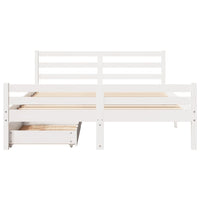 Letto senza Materasso Bianco 120x200 cm Legno Massello di Pino 3301609