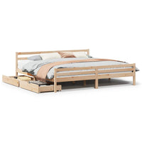 Letto senza Materasso 200x200 cm in Legno Massello di Pino 3301618