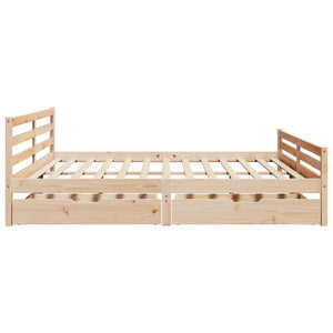 Letto senza Materasso 200x200 cm in Legno Massello di Pino 3301618