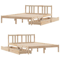 Letto senza Materasso 120x190 cm in Legno Massello di Pino 3301624