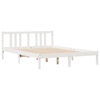 Letto senza Materasso Bianco 140x190 cm Legno Massello di Pino 3301629