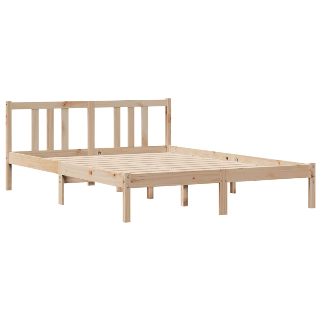 Letto senza Materasso 140x200 cm in Legno Massello di Pino 3301636