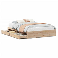 Letto senza Materasso 120x200 cm in Legno Massello di Pino 3301660