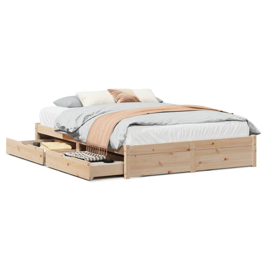 Letto senza Materasso 150x200 cm in Legno Massello di Pino 3301664