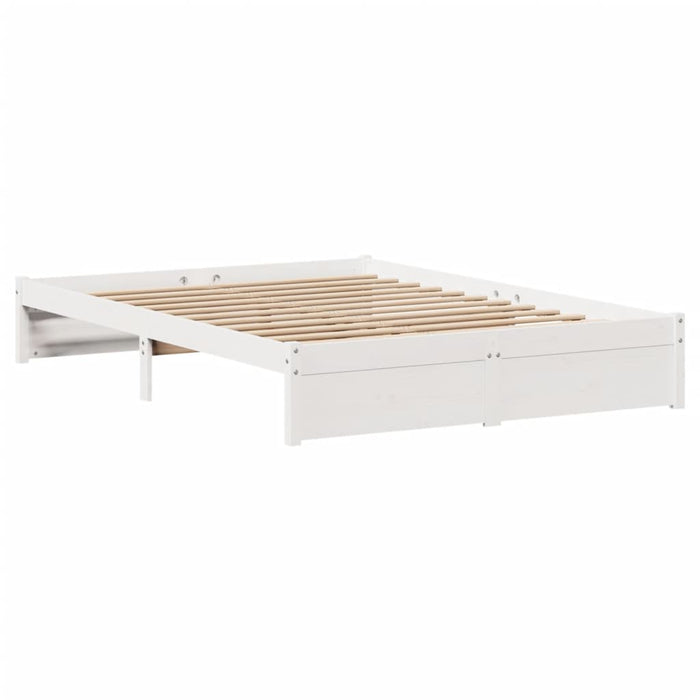 Letto senza Materasso Bianco 160x200 cm Legno Massello di Pino 3301667