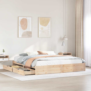 Letto senza Materasso 200x200 cm in Legno Massello di Pino 3301670