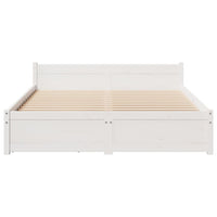 Letto senza Materasso Bianco 150x200 cm Legno Massello di Pino 3301691