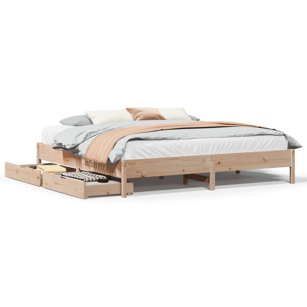 Letto senza Materasso 180x200 cm in Legno Massello di Pino 3301701