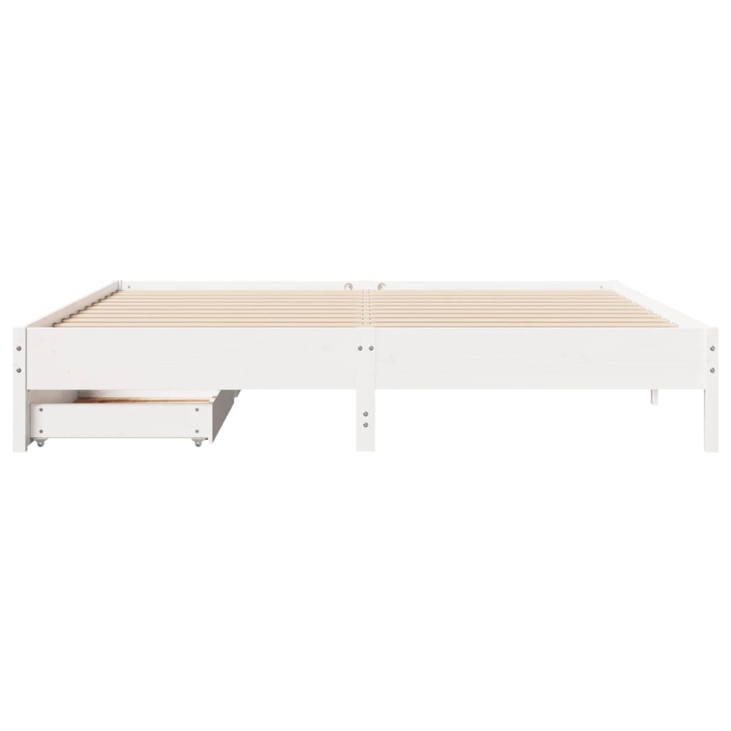 Letto senza Materasso Bianco 180x200 cm Legno Massello di Pino 3301702