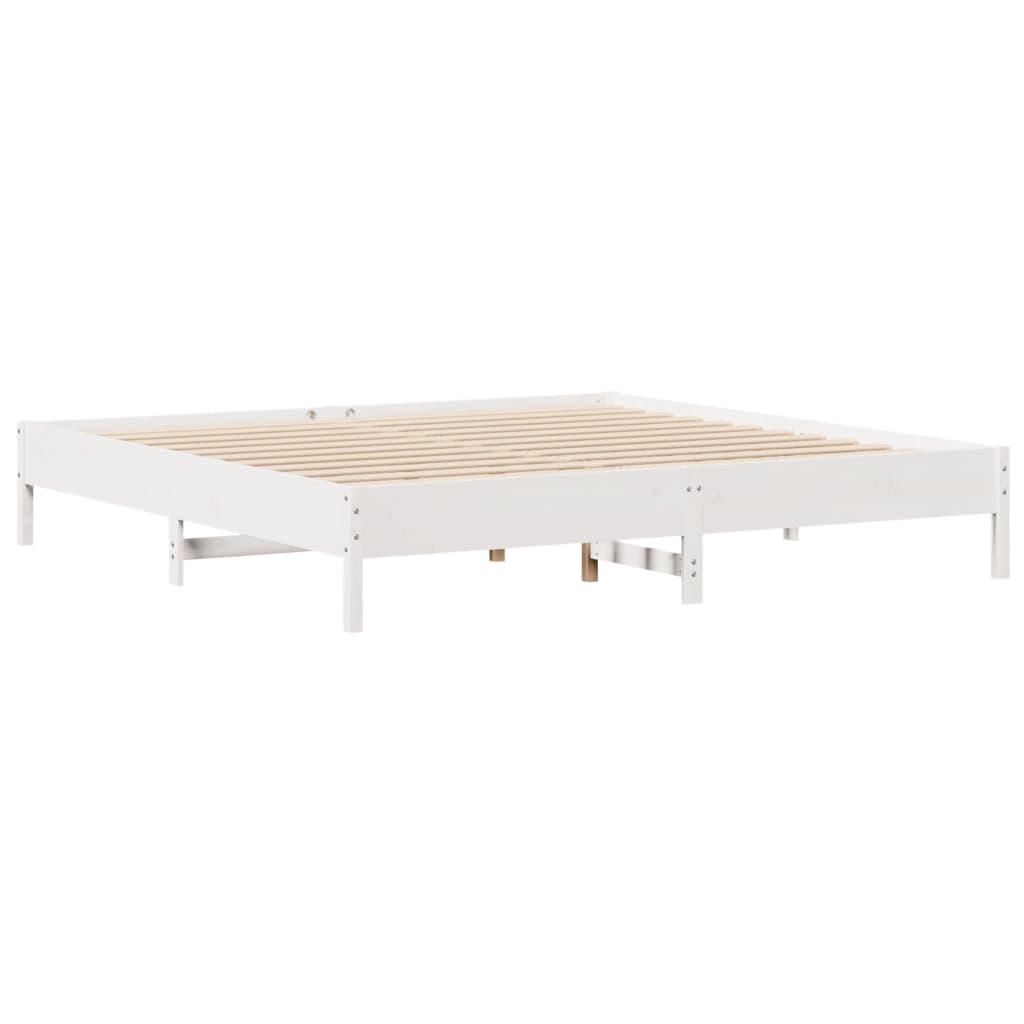 Letto senza Materasso Bianco 180x200 cm Legno Massello di Pino 3301702