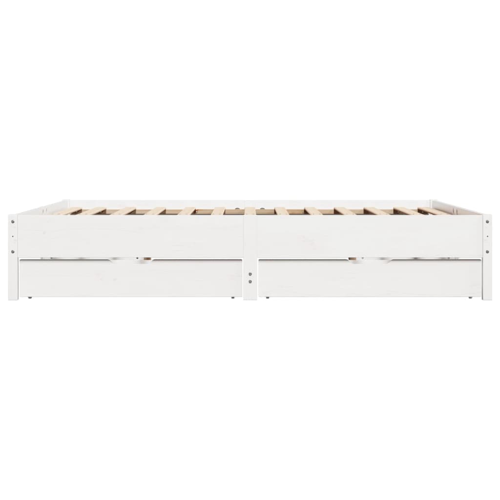 Letto senza Materasso Bianco 180x200 cm Legno Massello di Pino 3301702