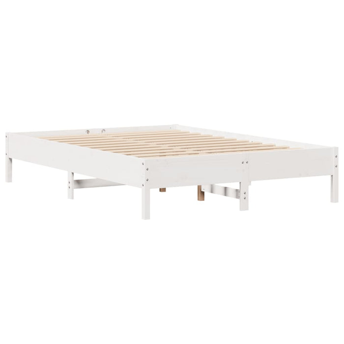 Letto senza Materasso Bianco 140x200 cm Legno Massello di Pino 3301711