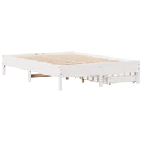 Letto senza Materasso Bianco 140x200 cm Legno Massello di Pino 3301711