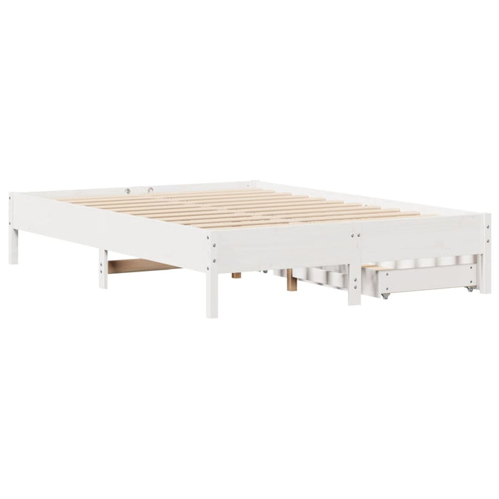 Letto senza Materasso Bianco 120x200 cm Legno Massello di Pino 3301714