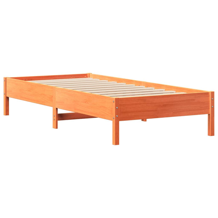 Letto senza Materasso Marrone Cera 100x200 cm in Legno di Pino 3301718