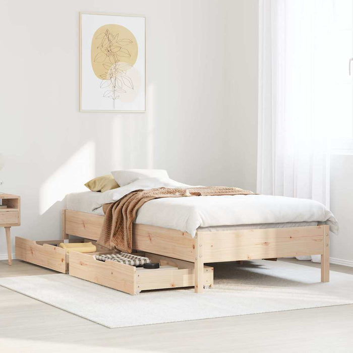 Letto senza Materasso 90x200 cm in Legno Massello di Pino 3301719