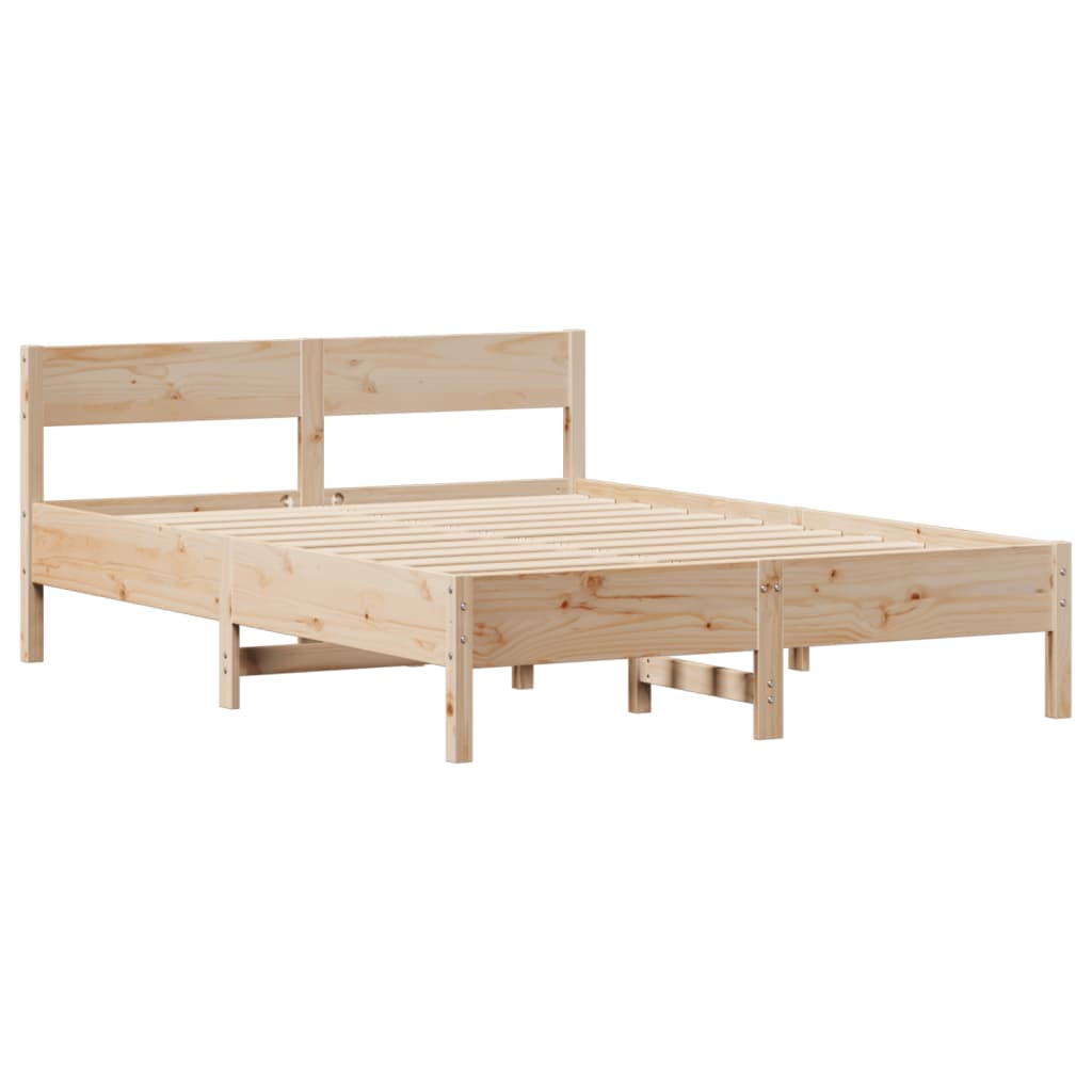 Letto senza Materasso 150x200 cm in Legno Massello di Pino 3301746