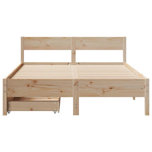 Letto senza Materasso 120x200 cm in Legno Massello di Pino 3301752