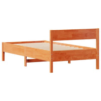 Letto senza Materasso Marrone Cera 100x200 cm in Legno di Pino 3301757