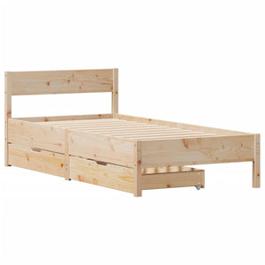 Letto senza Materasso 90x200 cm in Legno Massello di Pino 3301758