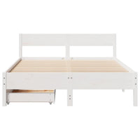 Letto senza Materasso Bianco 120x190 cm Legno Massello di Pino 3301768