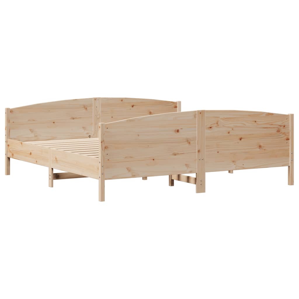 Letto senza Materasso 200x200 cm in Legno Massello di Pino 3301776