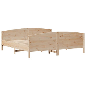 Letto senza Materasso 200x200 cm in Legno Massello di Pino 3301776