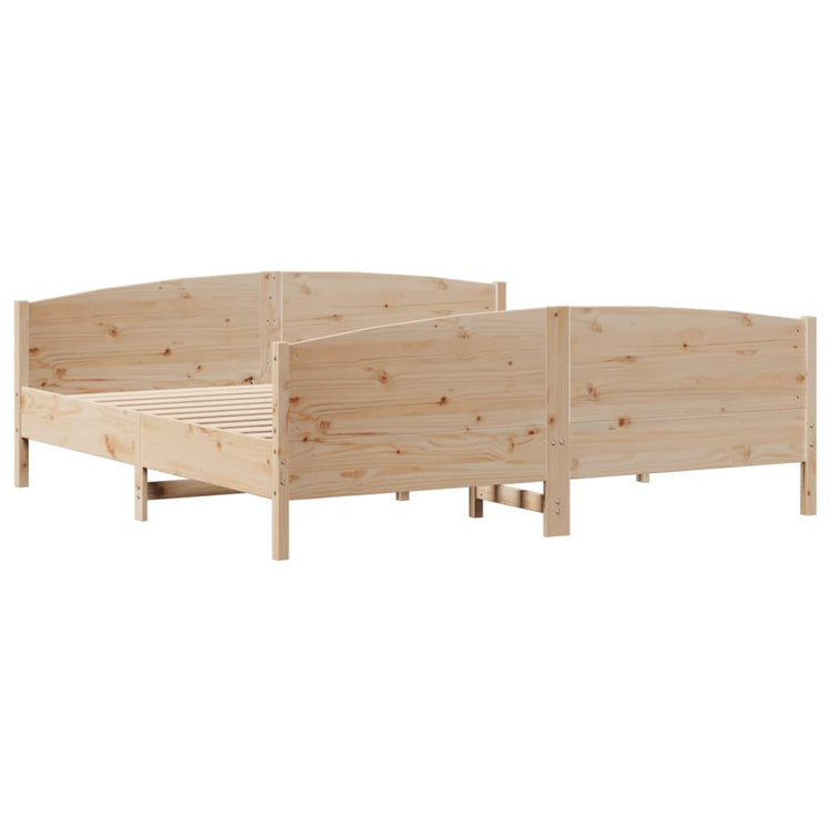 Letto senza Materasso 200x200 cm in Legno Massello di Pino 3301776