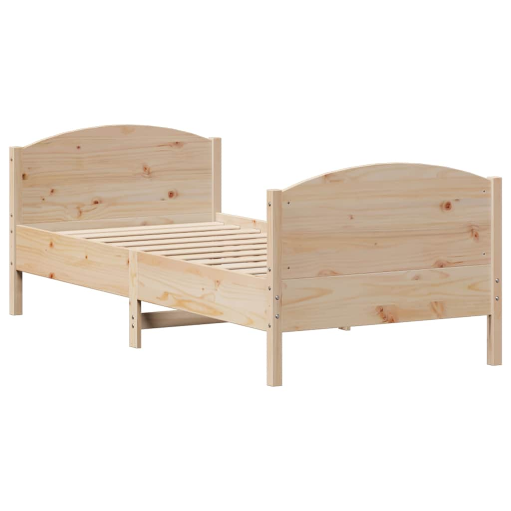 Letto senza Materasso 90x190 cm in Legno Massello di Pino 3301809