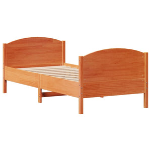 Letto senza Materasso Marrone Cera 90x190 cm in Legno di Pino 3301811