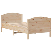 Letto senza Materasso 75x190 cm in Legno Massello Pino 3301812